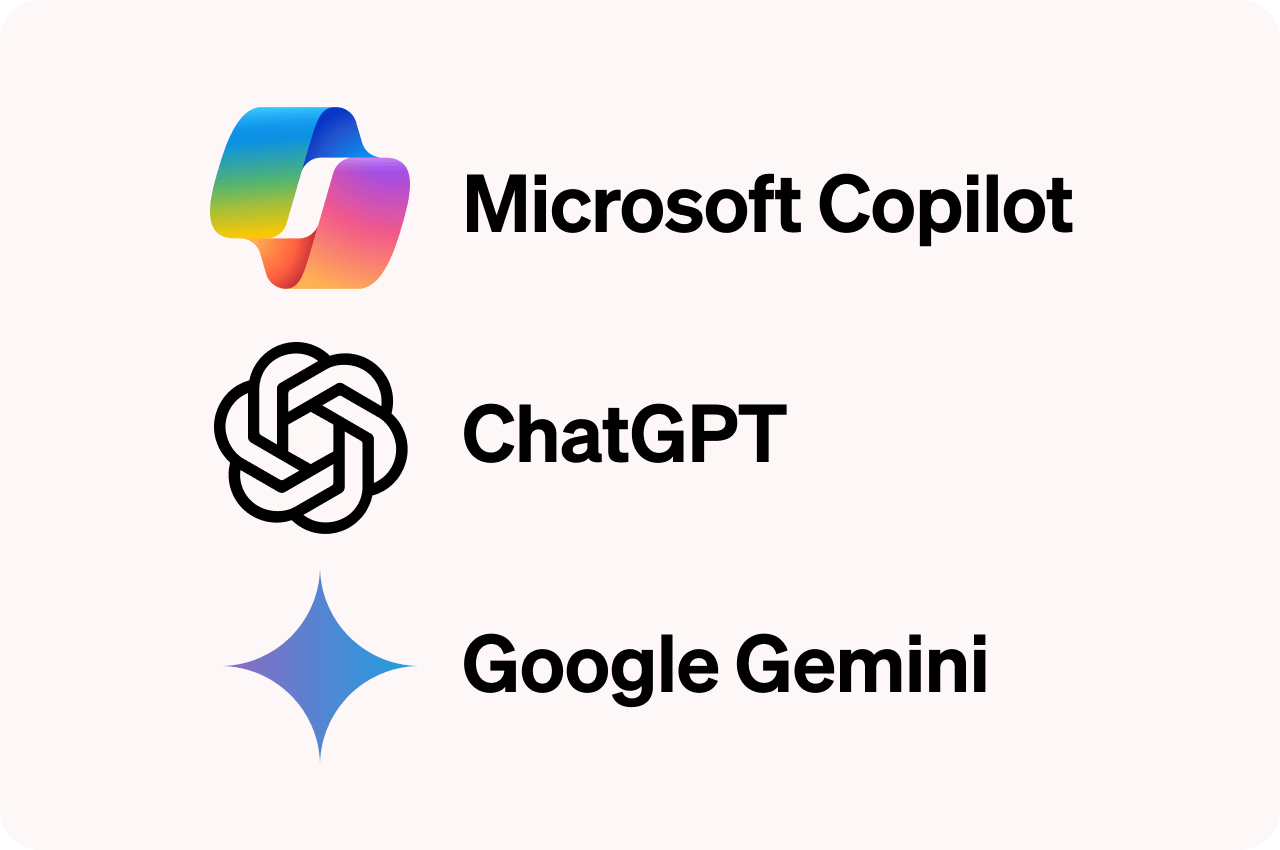 Microsoft Copilot, ChatGPT, Google Gemini, and more